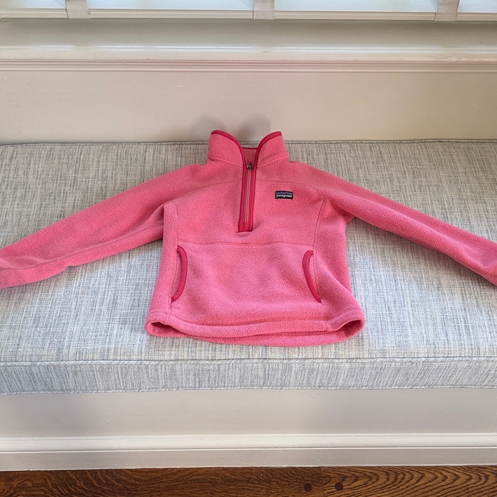 Patagonia Kids Pink Fleece Hoodie
